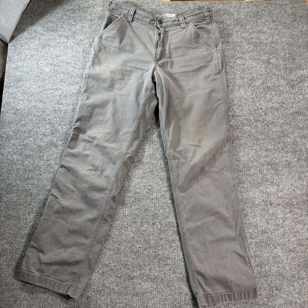 Carhartt Carpenter Pants Mens 34x36 Gray Relaxed‎ Fit Workwear Straight Leg